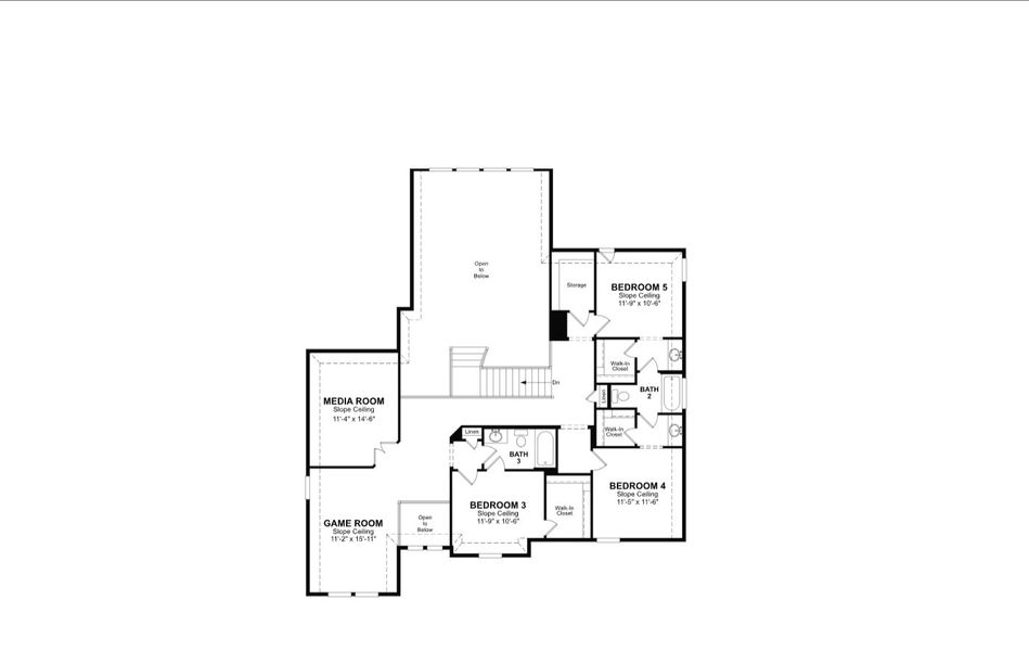 2D floor plan layout for the Northcliffe by Beazer Homes in Legacy: Hilltop Collection, League City, TX (Image 5). 2D floor plan layout for the Northcliffe by Beazer Homes in Legacy: Hilltop Collection, League City, TX (Image 5).