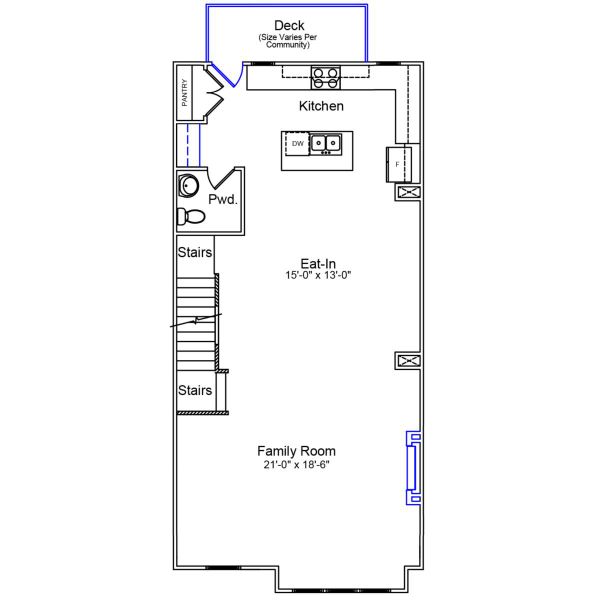 2D floor plan layout of this home in Renaissance at White Oak, Garner, NC (Image 3).