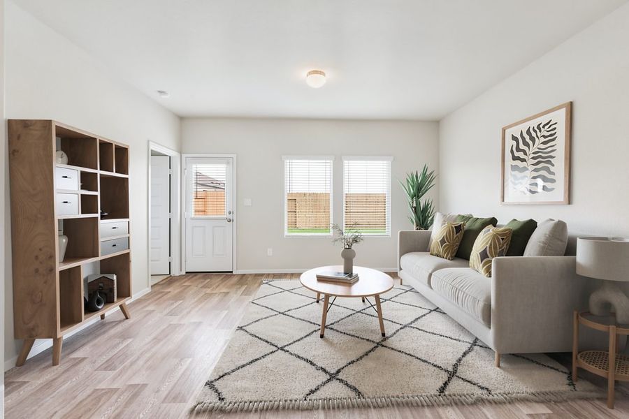 Furnished interior view inside a new home in Edgebrooke, Pflugerville (Image 5).