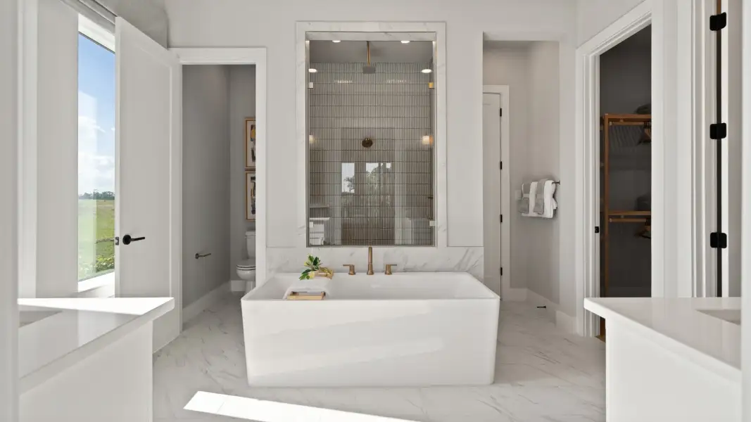 Furnished interior view inside a new home in Glynlea Country Club, Port St. Lucie (Image 11).