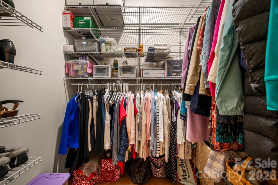 His n hers walk in closets in the primary His n hers walk in closets in the primary