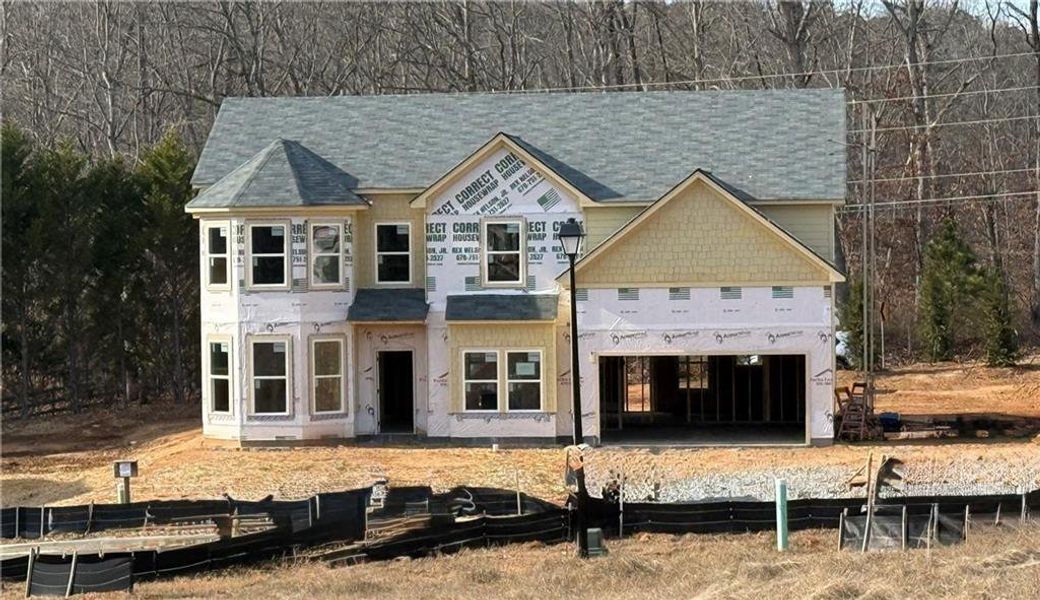 In-progress construction of a new home in , Hoschton, GA (Image 4).