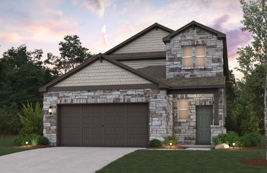 A house with a garage. A house with a garage.