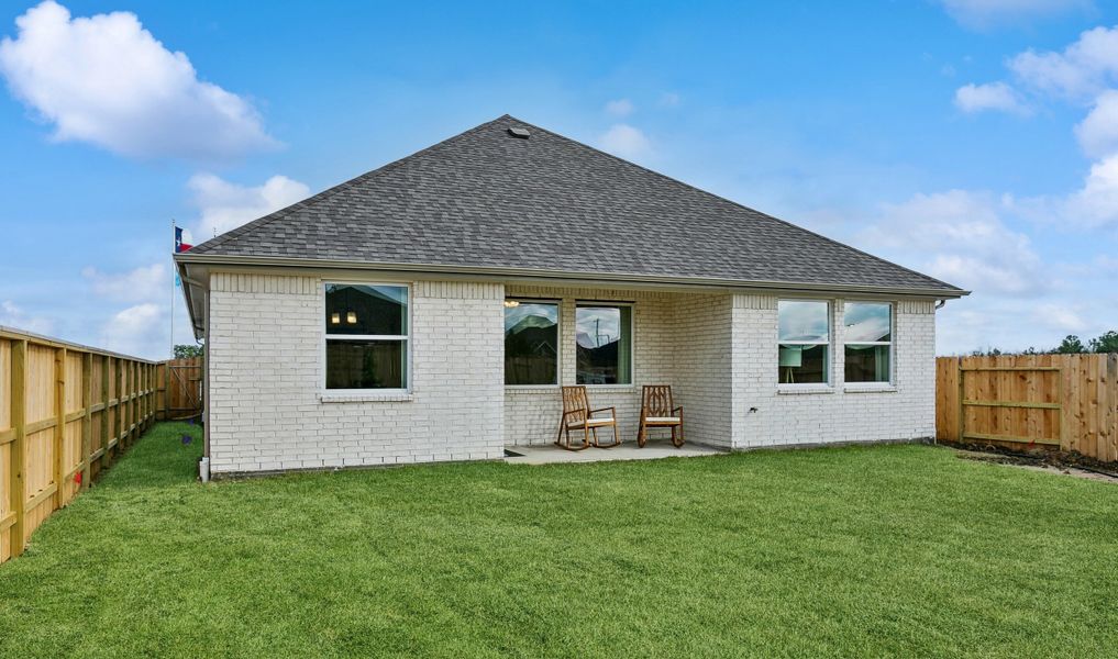 Covered patio for outdoor enjoyment