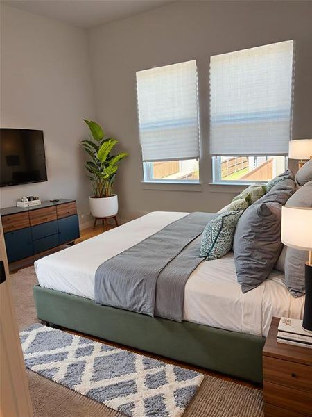 Bedroom with baseboards