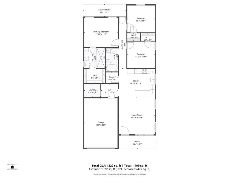2D floor plan layout of this home in , Shelby, NC (Image 5).