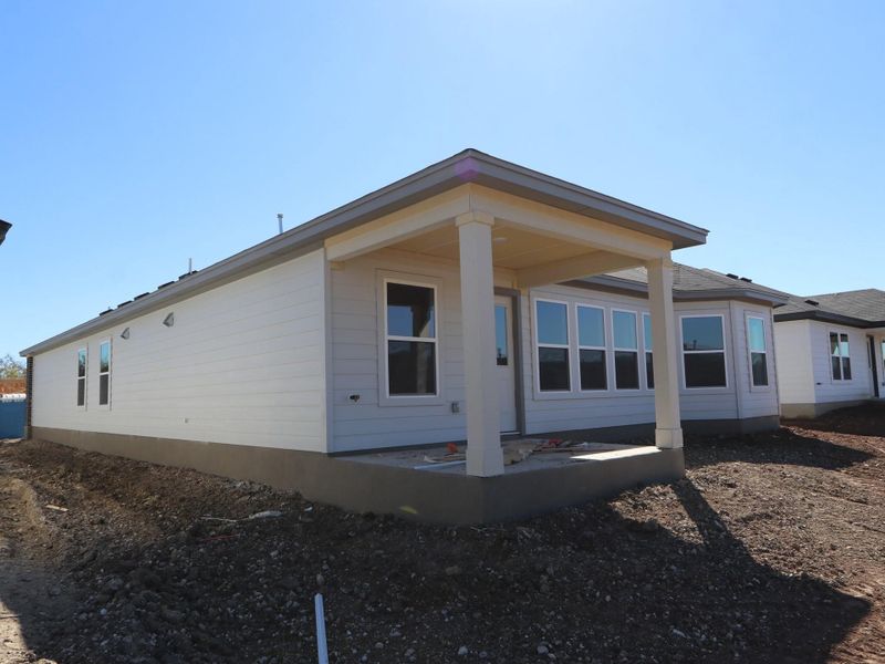 Exterior details and patio area of a home in Marble Creek Crossing, Austin (Image 5). Exterior details and patio area of a home in Marble Creek Crossing, Austin (Image 5).
