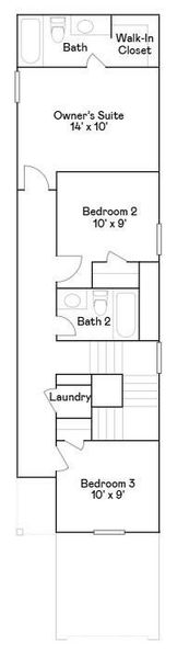 2D floor plan layout of this home in Sila: Wellton Collection, Huffman, TX (Image 4).