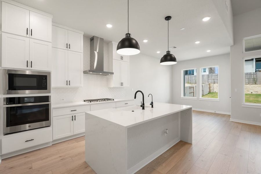 Furnished interior view inside a new home in Park Collection at Lariat, Liberty Hill (Image 11).