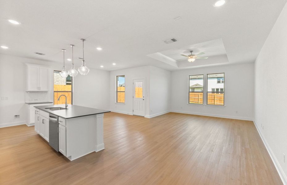 Spacious, unfurnished interior of a new home in Saddleback at Santa Rita Ranch, Liberty Hill (Image 32). Spacious, unfurnished interior of a new home in Saddleback at Santa Rita Ranch, Liberty Hill (Image 32).