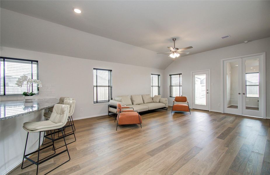 Furnished interior view inside a new home in Sunterra, Katy (Image 26).