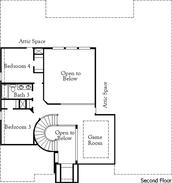 2D floor plan layout for the Ames by Coventry Homes in Mustang Lakes, McKinney, TX (Image 4).