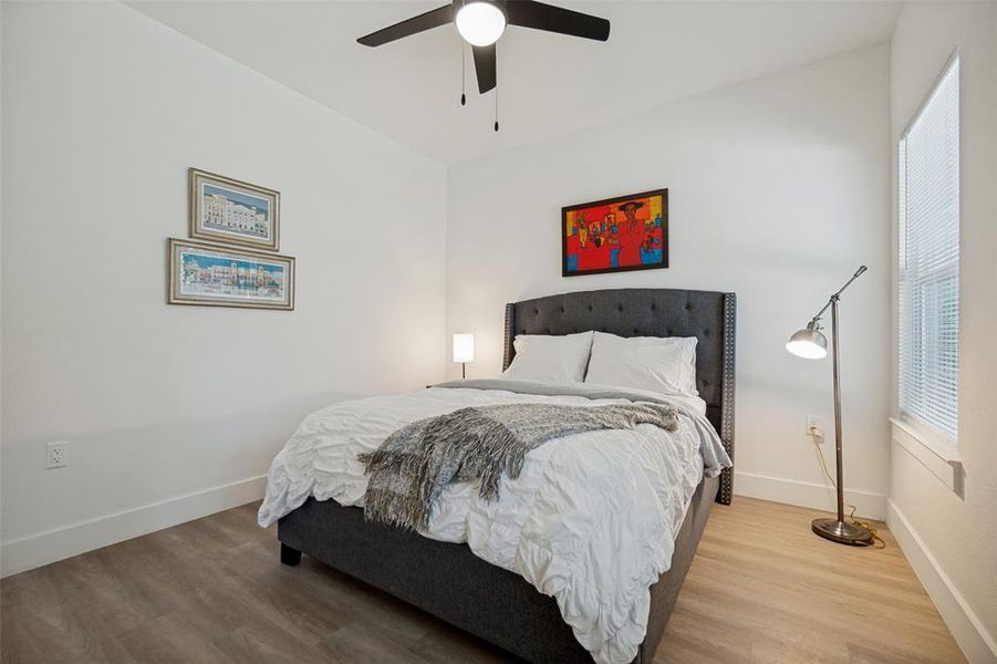 Neutral-toned flooring complemented by a clean white wall finish Neutral-toned flooring complemented by a clean white wall finish