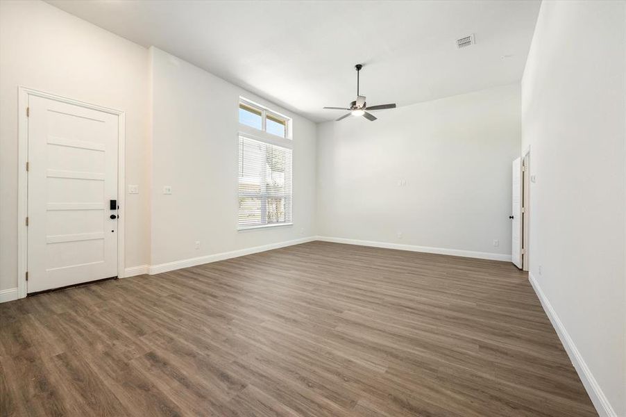 Zoned HVAC, Faux-wood Blinds throughout (except transom), Open Door photo right is to Powder Bath