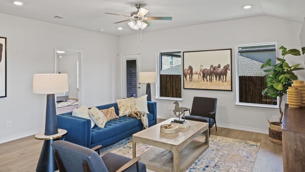 Furnished interior view inside a new home in Prairie Oaks, Oak Point (Image 16).