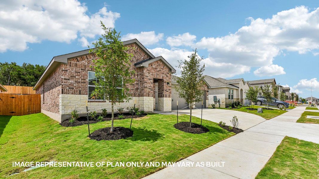 Representative exterior photo of a completed home built from the The Hudson by D.R. Horton in Rosenbusch Ranch, Leander, TX (Image 25). Representative exterior photo of a completed home built from the The Hudson by D.R. Horton in Rosenbusch Ranch, Leander, TX (Image 25).