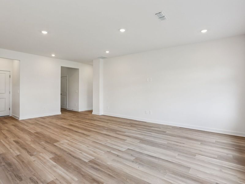 Spend family movie nights in the spacious great room.