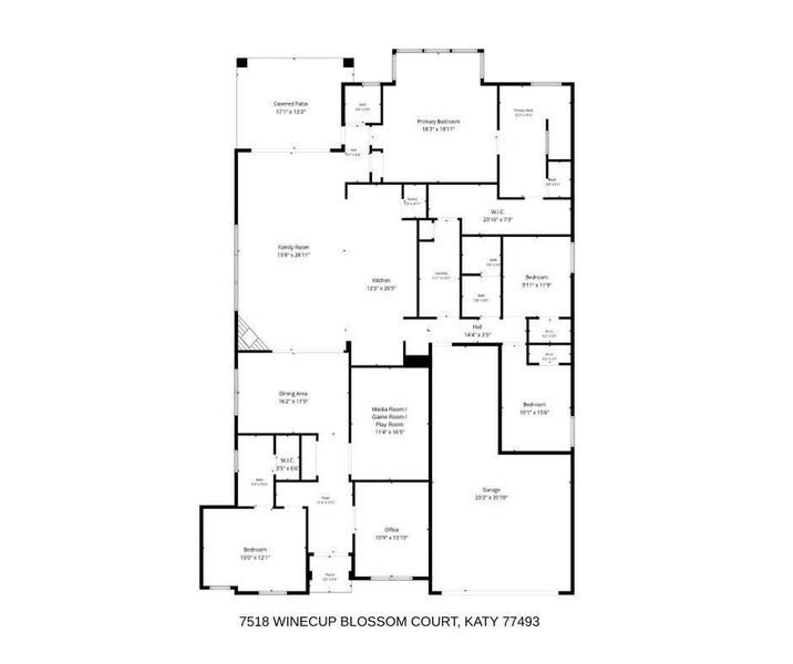 2D floor plan layout of this home in Elyson, Katy, TX (Image 4).