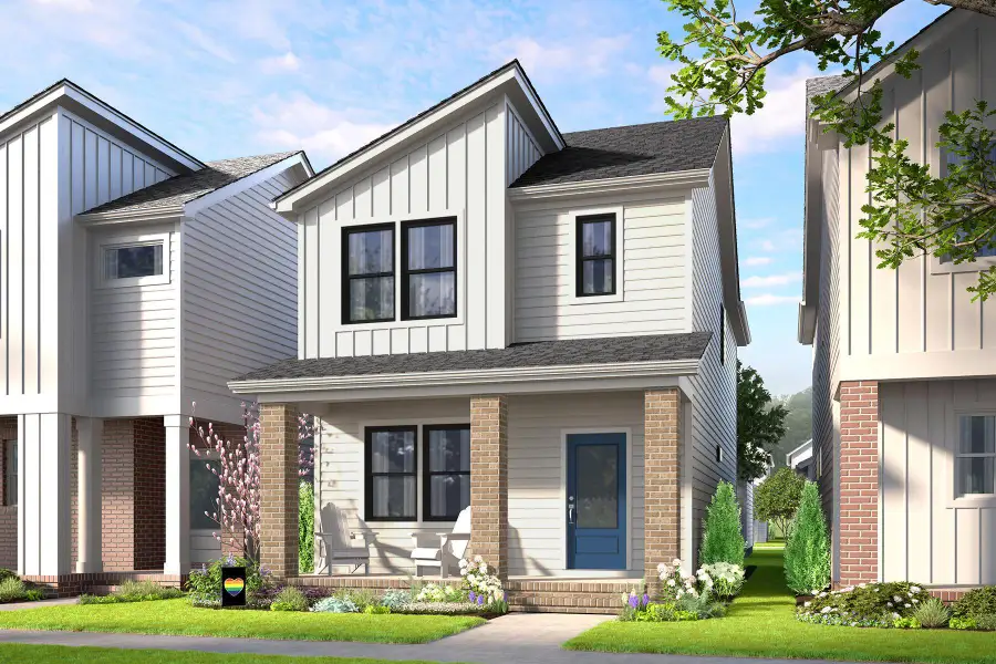 Representative exterior photo of a completed home built from the Storyteller by Garman Homes in Allen Park, Raleigh, NC (Image 2). Representative exterior photo of a completed home built from the Storyteller by Garman Homes in Allen Park, Raleigh, NC (Image 2).