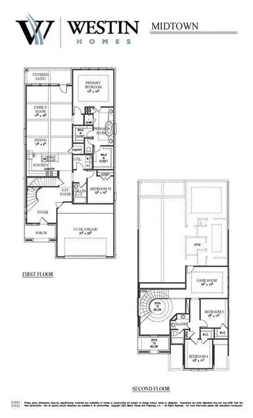 2D floor plan layout of this home in The Trails, New Caney, TX (Image 5).