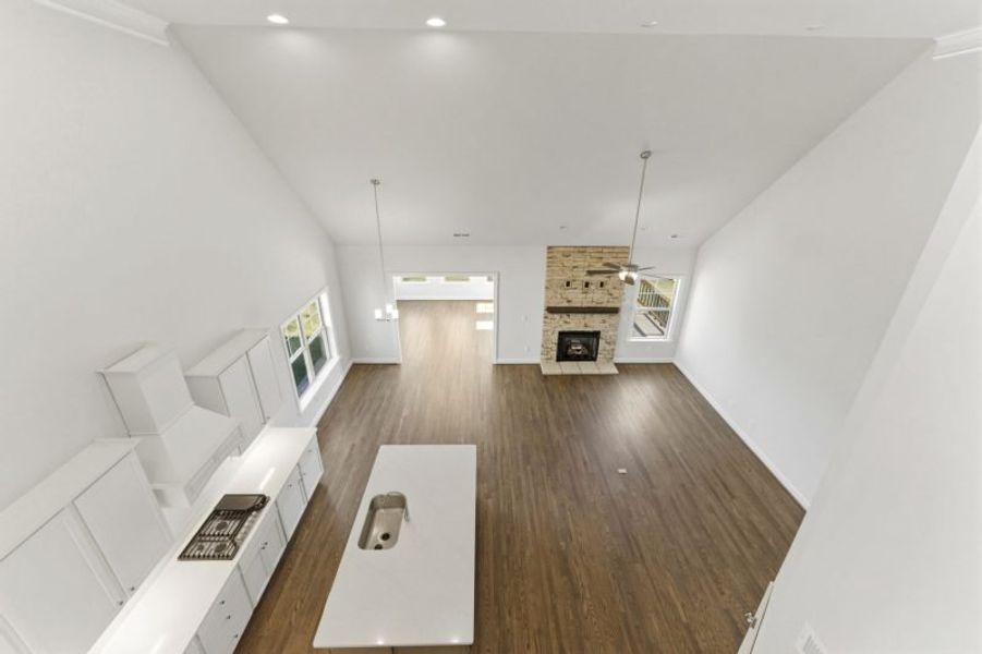 Representative unfurnished interior of a home built from the Hampton by Keystone Homes NC in Preserve at Carriage Cove, Oak Ridge (Image 116).
