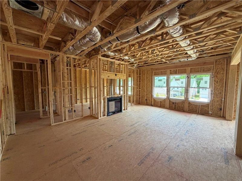 In-progress construction of a new home in Arbors at Richland Creek, Buford, GA (Image 52). In-progress construction of a new home in Arbors at Richland Creek, Buford, GA (Image 52).