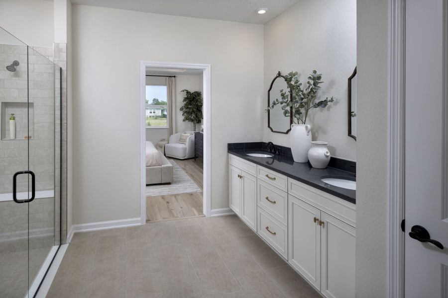 Furnished interior view inside a new home in RiverTown - WaterSong, St. Johns (Image 13).