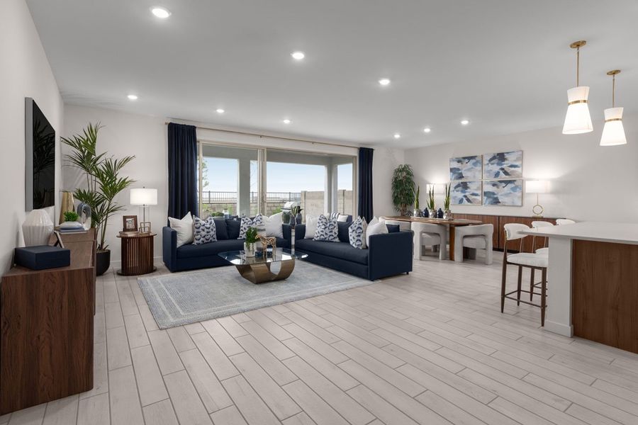 Representative furnished interior of a home built from the 2578 Modeled by KB Home in Mesquite at Teravalis, Buckeye (Image 5). Representative furnished interior of a home built from the 2578 Modeled by KB Home in Mesquite at Teravalis, Buckeye (Image 5).