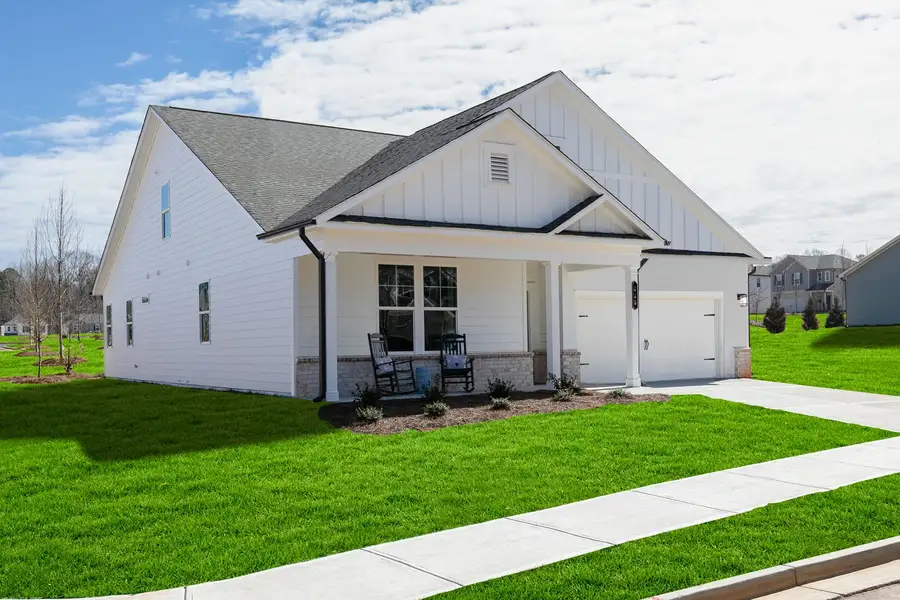 Front exterior of a new home in The Beacon at Old Peachtree Single Family Homes, Lawrenceville, GA, highlighting curb appeal (Image 42).