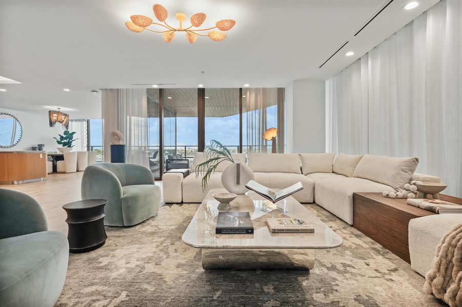 Living Room w/ Water View Living Room w/ Water View