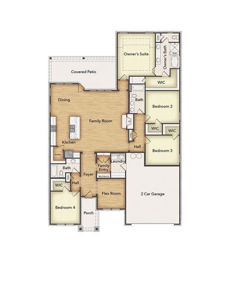 2D floor plan layout of this home in Liberty Pointe, Gainesville, TX (Image 2). 2D floor plan layout of this home in Liberty Pointe, Gainesville, TX (Image 2).