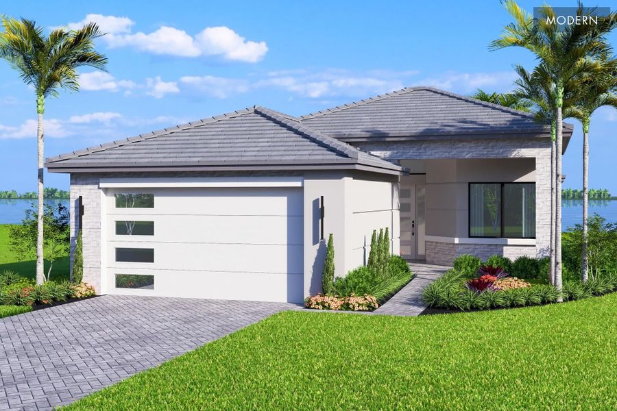 Representative exterior photo of a completed home built from the Sierra II by GL Homes in Valencia Vista at Riverland, Port St. Lucie, FL (Image 13). Representative exterior photo of a completed home built from the Sierra II by GL Homes in Valencia Vista at Riverland, Port St. Lucie, FL (Image 13).