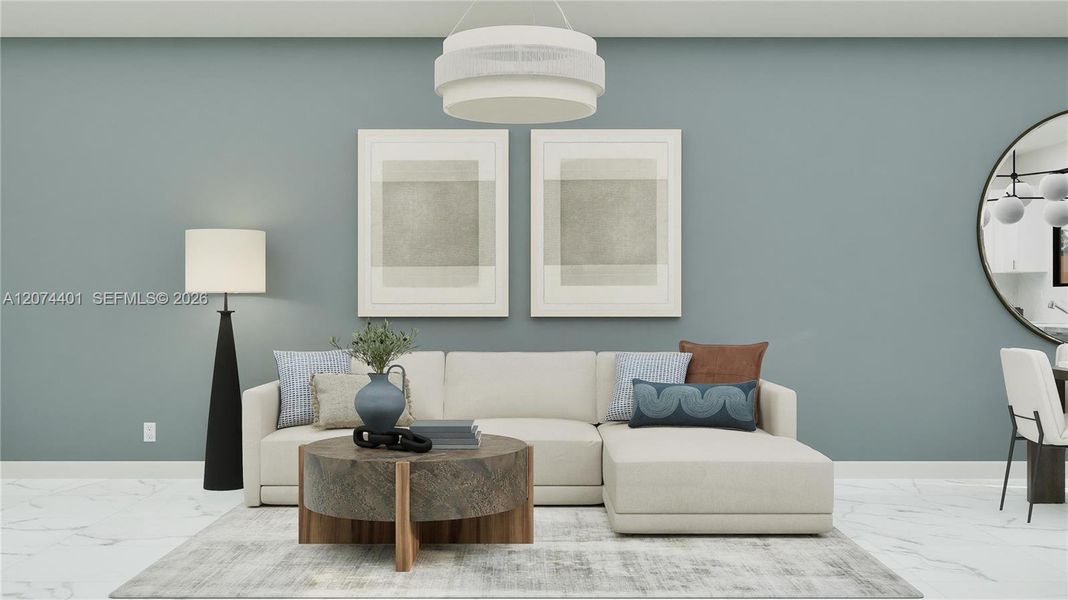 Furnished interior view inside a new home in Solterra, Sunrise (Image 10).