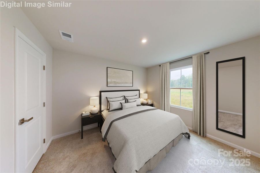 Convenient first-floor bedroom with adjoining full bath - perfect for hosting guests or accommodating multi-generational living with comfort and privacy.
