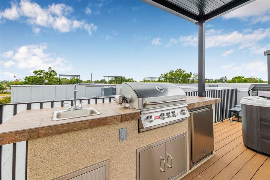 Exterior details and patio area of a home in Terraces at 87th, St. Petersburg (Image 24). Exterior details and patio area of a home in Terraces at 87th, St. Petersburg (Image 24).
