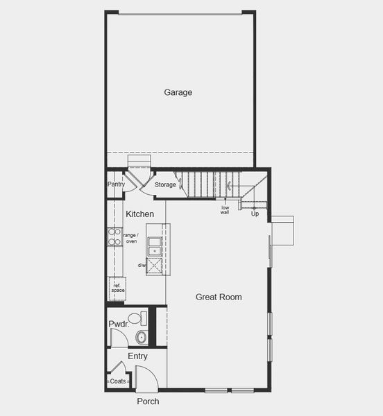 2D floor plan layout for the Plan 1672 Modeled by KB Home in Windler Villas, Aurora, CO (Image 10). 2D floor plan layout for the Plan 1672 Modeled by KB Home in Windler Villas, Aurora, CO (Image 10).