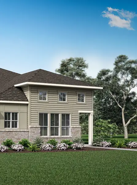 Representative exterior photo of a completed home built from the Bluebonnet by Tri Pointe Homes in The Retreat at Harvest, Argyle, TX (Image 4).