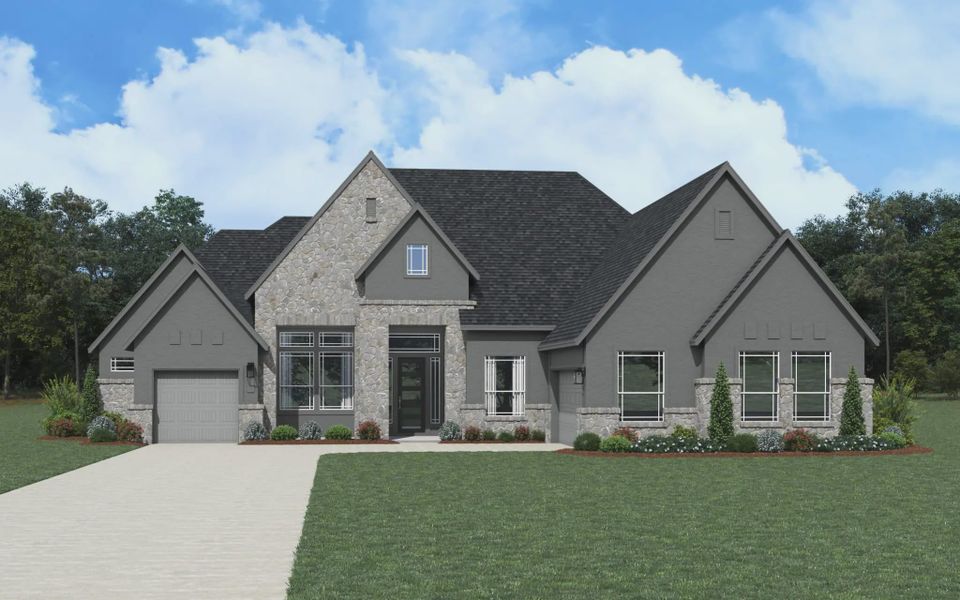 Representative exterior photo of a completed home built from the Anthony by Chesmar Homes in Potranco Oaks 100's, Castroville, TX (Image 17).