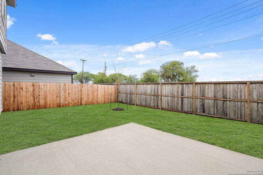 Exterior details and patio area of a home in Dauer Ranch, New Braunfels (Image 18). Exterior details and patio area of a home in Dauer Ranch, New Braunfels (Image 18).