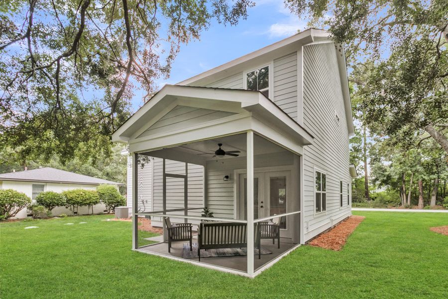 Exterior details and patio area of a home in , Johns Island (Image 27). Exterior details and patio area of a home in , Johns Island (Image 27).