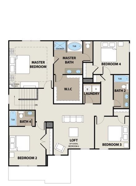 2D floor plan layout for the Austin by Peachtree Building Group in Austin Ridge, Commerce, GA (Image 3). 2D floor plan layout for the Austin by Peachtree Building Group in Austin Ridge, Commerce, GA (Image 3).