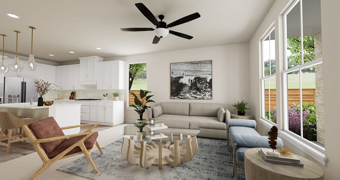 Representative furnished interior of a home built from the Landau by Tri Pointe Homes in Painted Tree, McKinney (Image 6).