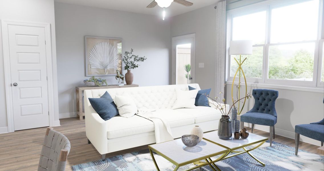 Representative furnished interior of a home built from the Savannah by Parkside Builders in The Woods, Gallatin (Image 6).