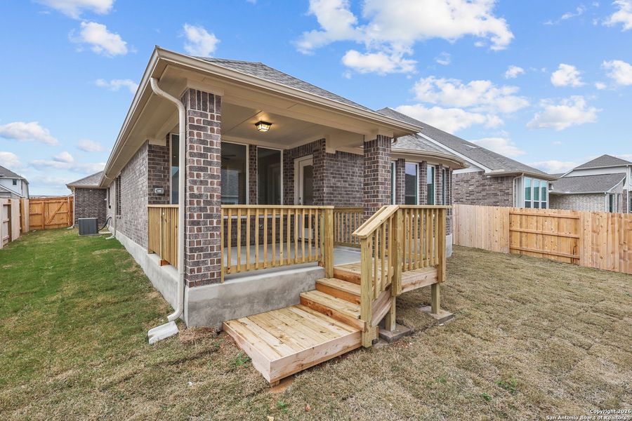 Exterior details and patio area of a home in Veramendi, New Braunfels (Image 19).