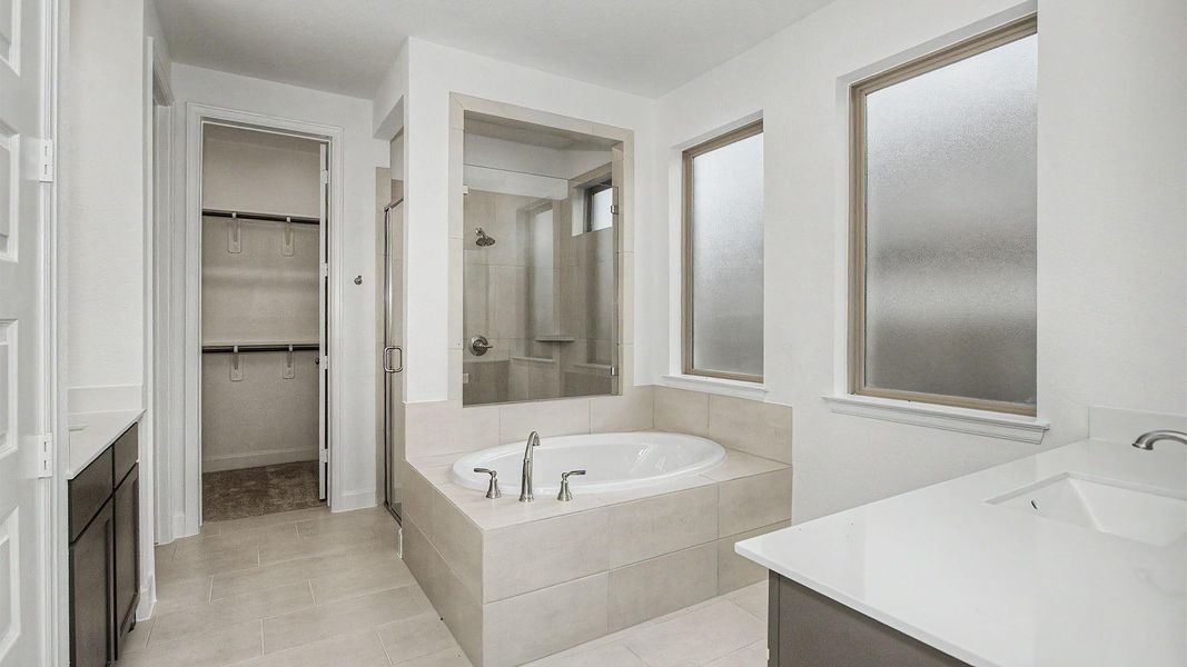 Furnished interior view inside a new home in Bridgeland, Cypress (Image 6).