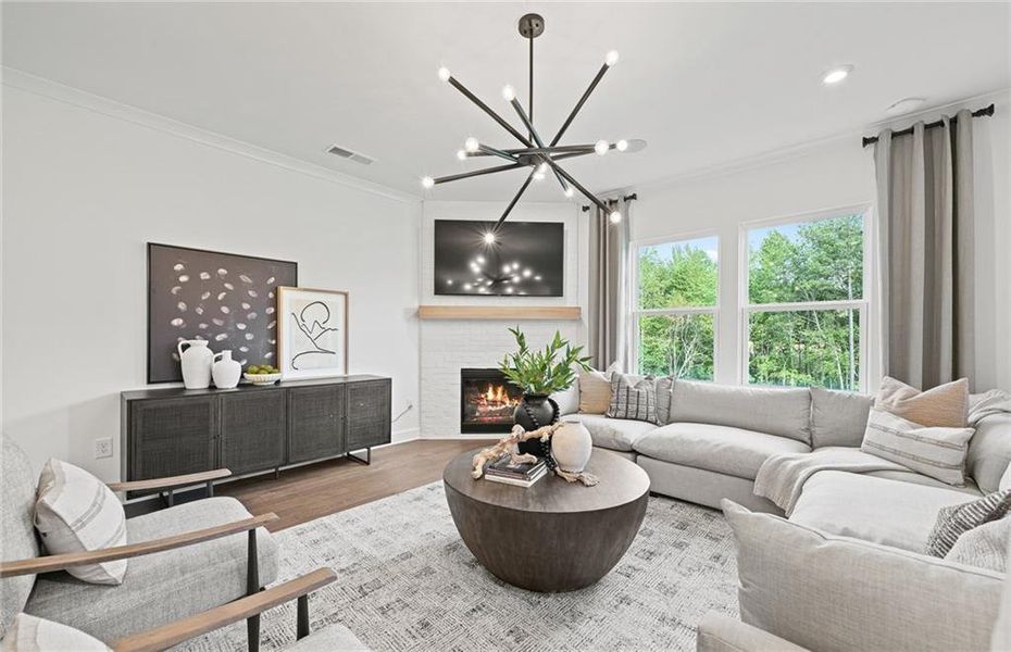 Furnished interior view inside a new home in Briar Creek, Atlanta (Image 6). Furnished interior view inside a new home in Briar Creek, Atlanta (Image 6).