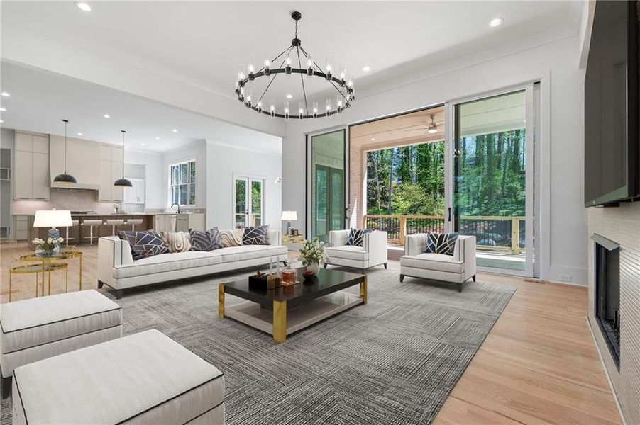 Furnished interior view inside a new home in , Marietta (Image 40).