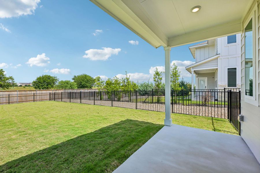 Exterior details and patio area of a home in Avery Centre, Round Rock (Image 26). Exterior details and patio area of a home in Avery Centre, Round Rock (Image 26).