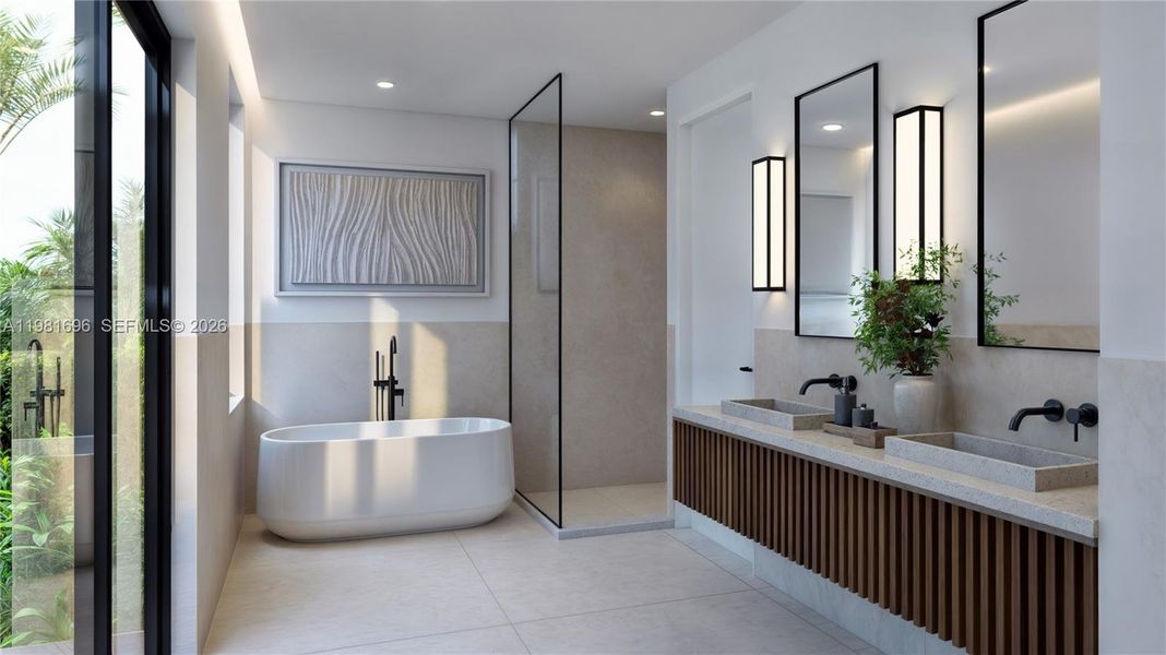 Furnished interior view inside a new home in , Miami (Image 7). Furnished interior view inside a new home in , Miami (Image 7).