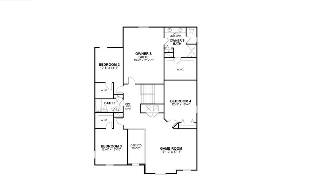 2D floor plan layout for the Malibu by M/I Homes in Fox Branch, Lakeland, FL (Image 4). 2D floor plan layout for the Malibu by M/I Homes in Fox Branch, Lakeland, FL (Image 4).